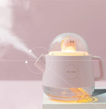 Niedliche Teekanne Luftbefeuchter 360ml Nebel Bunte Nacht Licht USB Ultraschall Aroma Diffusor Nebel Geburtstag Geschenk Weihnachten Geschenk