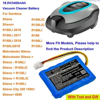 Cameron Sino 3400mAh Batterie für Gardena R100Li, R130Li, R160Li 2016/2017/2018,Mahroboter Sileno, Sileno +,R100LIC,R130LIC,