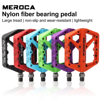 MEROCA Nylon Pedale für Fahrrad Anti-Slip Versiegelt Fußstütze Durable Mtb Pedale Radfahren Trittbrett für BMX Straße Fahrrad Zubehör