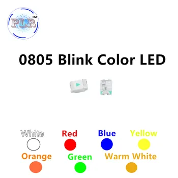 100pcs 0805 Flash SMD LED Dioden Weiß ROT Blau Grün Gelb Orange RGB-PLR Emitting Alto Brilho 0805 Blink-Farbe Ändern