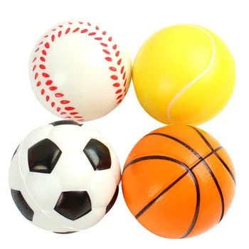 3Pcs Squeeze Sport Ball Spielzeug für Kinder Erwachsene Mini-Fußball Basketball Baseball Tennis-Stress-Ball-Spiel-Party Dekoration Kugeln