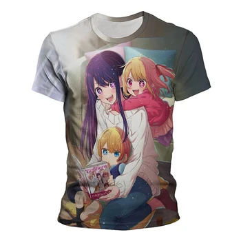 Anime Oshi No Ko-T-Shirt für Männer 3D Gedruckt Casual y2k Tops Tees Harajuku Fashion Womens Kleidung Lustige Kinder Kawaii Short Sleeve