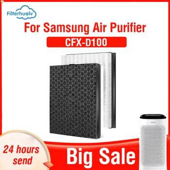 Filterhualv Hepa-Filter, Samsung CFX-D100D PM2.5 Aktivkohle-Filter Für Samsung CFX-D100D Filter Samsung Air Purifier Filter