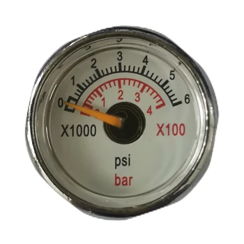 1PCS 25mm Zifferblatt Spirale Rohr, Air Pressure Gauge Manometer 300Bar Mit 7/16