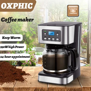 OXPHIC Programmierbare Tropf Kaffee Maschine 1.8 L Große Kapazität Kaffee Brewer Smart Kaffee Maschine mit Warm Halten und Reservierung