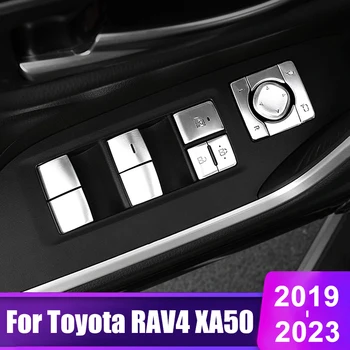 Für Toyota RAV4 XA50 2019 2020 2021 2022 2023 RAV 4 Hybrid-Auto Fenster Glas Lift Schalter Taste Trim Abdeckung Aufkleber Zubehör