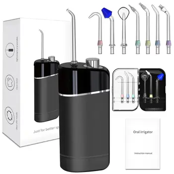 Mini Oral Irrigator USB Aufladbare Wasser Flosser Tragbare Dental Wasser Jet 200ml Wasser Tank Wasserdicht Zähne Power Cleaner