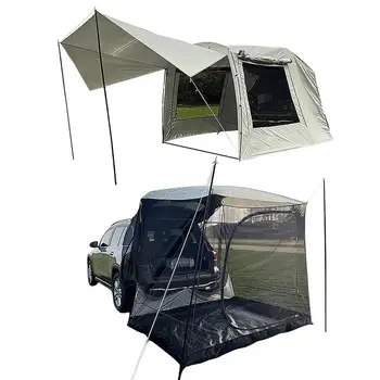 Tragbare Auto Trunk Zelt Sonnenschirm Regendicht Fahrzeug Rear Extension Zelt SUV-Stamm-Zelt Für Outdoor Selbst-fahren Tour Camping 2023