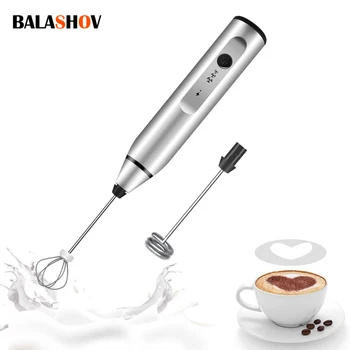 Portable Electric Milk Frother Wireless Wiederaufladbare Handheld Mixer Egg Beater Mini USB Mini Schneebesen, Mixer für Kaffee-Creme