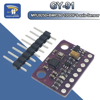 MPU-9250 MPU9250 BMP280 SPI IIC/I2C 10DOF Beschleunigung Gyroskop Kompass 9-Achsen Sensor Board Modul GY-91 Für Arduino 3-5V