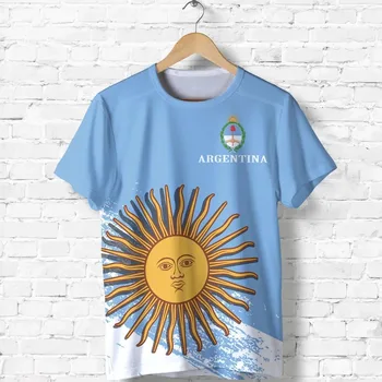 Argentinien National Emblem Flagge 3D Print Sommer Kinder T-Shirt Lässig O-Neck T-Shirt Übergroßen Pullover Mode Kinder Kleidung