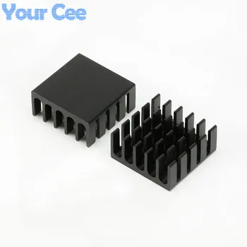 5pcs Kühlkörper Cooling Fin Aluminium Kühler Kühler Kühlkörper für IC Chip LED Silber 22*22*10mm Schwarz 22X22X10mm