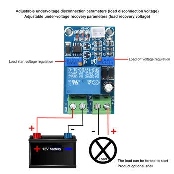 12V-Batterie-Unterspannung automatische Wiederherstellung Modul parameter einstellbar lithium-Batterie Batterie Last protector board