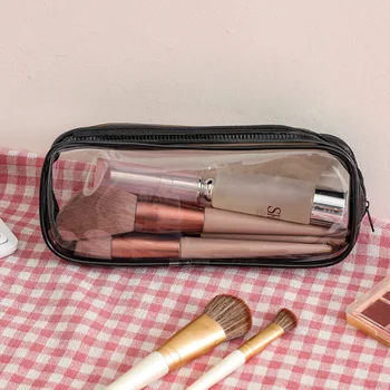 Tragbare Transparente Kosmetik Tasche Frauen Make-Up Pinsel Veranstalter Reise Wasserdichte Lagerung Fall Taschen Necessaire Klare Schönheit Tasche