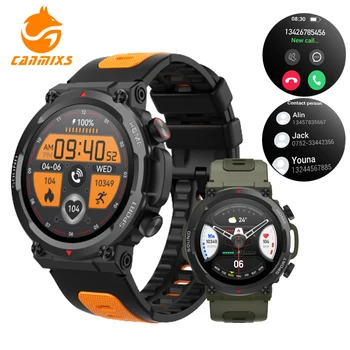 Canmixs Smart Uhr für Mann Wasserdichte Fitness Tracker Bluetooth Anruf Smartwatch Calculator Heart rate 24h Health Monitor watch