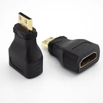 1/2pcs 5pcs Mini-HDMI-kompatible Konverter Männlich Zu Standard Verlängerung Kabel Adapter Weiblichen zu Männlichen Konverter Gold-Plated 1080p