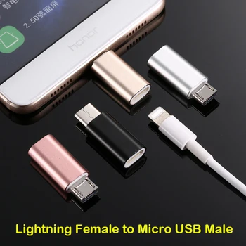 8Pin Weibliche Zu Micro USB Männlichen Adapter Mini Android Telefon Kabel Konverter Schnelle Lade Anschluss Für iPhone Kabel