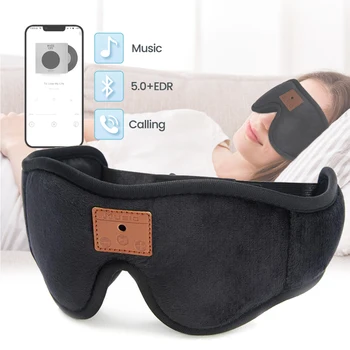 Bluetooth Schlaf Kopfhörer 3D Auge Maske Insgesamt Blockout Licht Eyeshade Ohrhörer Musik Ohrhörer mit verbundenen Augen für Besser Schlafen und Entspannen