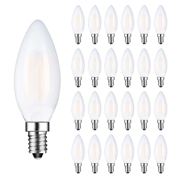 4W 6W Retro LED Kerze Filament Bulb C35 Frosted Glühbirne E12 E14 Dimmable Edison Schraube Lampe Kronleuchter Warm Weiß 2700k