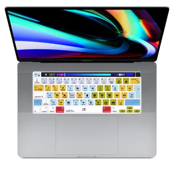 Silikon-Shortcuts-Tastatur-Abdeckung für MacBook Pro 13 Zoll 2020 A2289 A2251 A2338 M1 Chip für Pro 16 Zoll 2019 A2141 Europäische Version