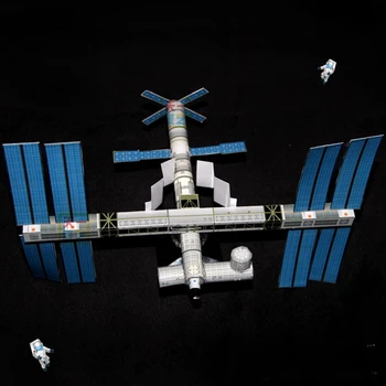 International Space Station 3D Papier Modell DIY Puzzle Manuelle Science Luft-und Raumfahrt Origami Spielzeug