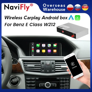 Navifly Auto Dekodierung Box Für Mercedes Benz E Klasse W212 2009 2010-2015 NTG 4.0 4.5 5.0 Wireless Apple CarPlay Android Auto SWC
