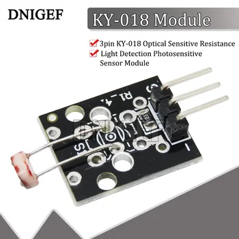 10PCS KY-018 3pin Optische Empfindlich Widerstand Licht Erkennung Lichtempfindliche Sensor Modul für Arduino DIY Kit KY018