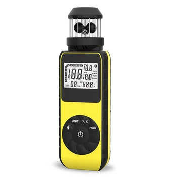Pocket Anemometer HP-881M-Handheld Mini-Anemometer-Update-Windmesser mit 360 ° - Drehung,Hintergrundbeleuchtung zur Messung der Windgeschwindigkeit