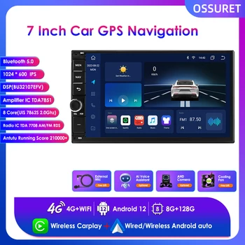 Octa Core Carplay Android 12 2 Din Auto Radio Multimedia Video Player Universal Auto Stereo GPS KARTE für Nissan Hyundai Kia Toyota