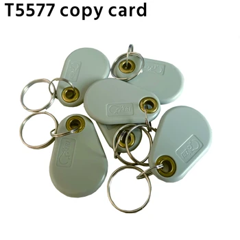 2PCS T5577 Wiederbeschreibbare Programmierbare RFID 125 KHz Keychain Keyfobs Schlüssel Finder Für Kopie EM4100 Karten
