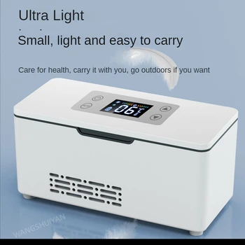 8/16H Insulin Refrigerated Box Kühler Medikament Kühlschrank LCD-Anzeige Pille Fall Drug Heißer Dual-Reise-Etui Home