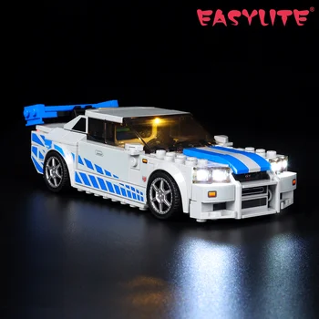 EASYLITE LED Licht Set Für Speed Champions 76917 2 Fast 2 Furious Nissan Skyline GT-R R34 Bausteine DIY Spielzeug Modell Keine