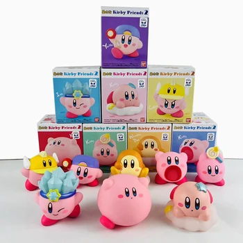 Echte Freunde Kirby 2 3 Lebensmitteln Spielen Blind Box Mestery Box Anime Spiel-Figuren Auto Dekoration Kuchen Dekor Pvc Puppe Spielzeug