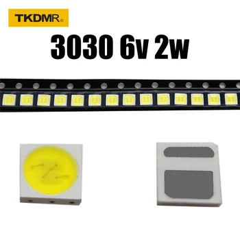 TKDMR 100/50pcs LED-Hintergrundbeleuchtung High Power 2W 3030 6V Aktuellen 200-250MA Kühles Weiß Temperatur 15000-20000k TV-Anwendung