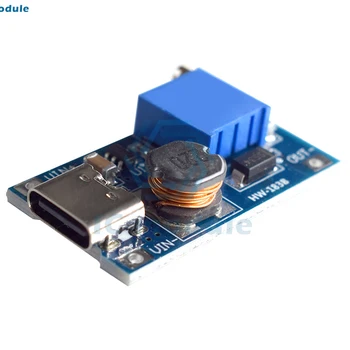 DC-DC Step-Up Power Module Micro USB TYP-C-Eingang Spannung Konverter 2A Boost Druck Platte Einstellbare Für Arduino