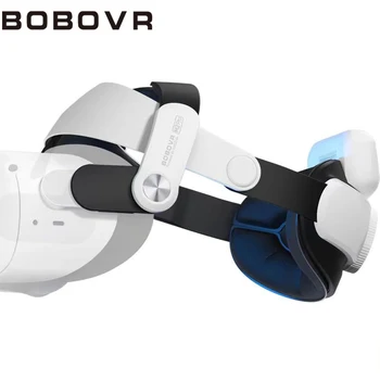 BOBOVR M2pro Elite Strap für Oculus Quest 2 Batterie Halo Strap BOBOVRF2 Fan, Kein Nebel Objektiv Acf für Quest 2 mit Gesichts Leder Pad