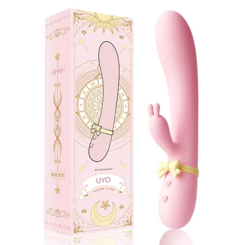 vibrator für Frau sex Spielzeug Silikon Kaninchen Vibrator USB Aufladbare Wasserdichte G-Punkt Stimulieren Klitoris Stimulator UYO
