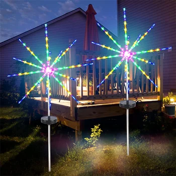 2/1Pcs Outdoor Solar Feuerwerk Lichter LED Fee Starry Starburst Lights Solar Powered Landschaft Beleuchtung für Garten/Gehweg/eine Terrasse
