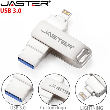 USB 3.0-Flash-Laufwerke 256GB Blitz Pen Drive für IPhone 13 Silber 2 in 1 Memory Stick 128 GB Wasserdichte USB-Stick 64GB Storange