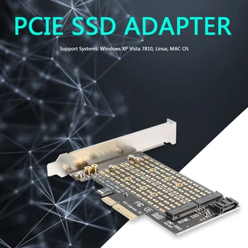 GUDGA Hinzufügen Auf Karten M2/M. 2 SSD zu SATA PCI-E Karte M Schlüssel+B Schlüssel Adapter Board Erweiterungskarten Für PCI-Express 3.0x4 2230-2280-2242