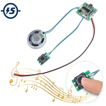 DIY Elektronik Kit Sound Stimme Beschreibbare Board MP3 WAV Musik-Player-Modul-Taste/Licht Steuerung mit Lautsprecher-Gruß-Karte