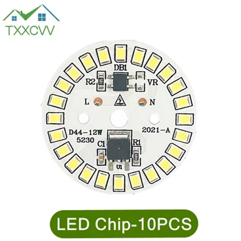 10pcs/lot LED Chip für Lampe Glühbirne 3W 5W 7W 9W 12W 15W SMD 2835 Runde Licht Perlen AC 220V-240V Led-Downlight Spotlight Chip