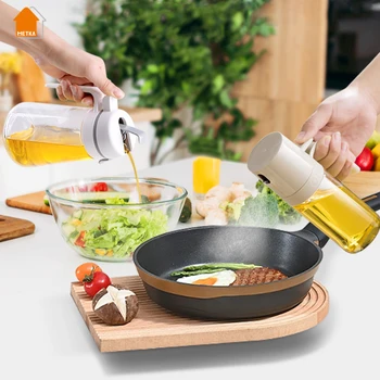 Öl Spray Flasche Glas Öl Menage Olivenöl Dispenser für Küche Kochen BBQ Backen-Picknick ,Essig Sauce Öl Nebel Sprayer