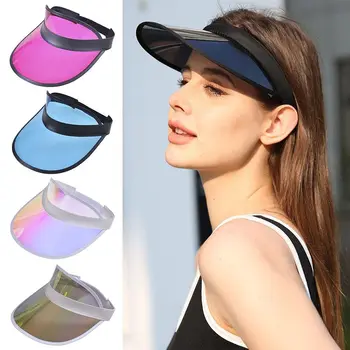 PVC-Anti-UV Frauen Männer Sommer Baseball Hut Transparent Leere Top Kunststoff Sonnenschutz Visier Kappen Fahrrad Sonne Hut, Sport-Accessoires