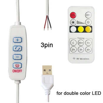 DC 5V LED Dimmer 1.5 m USB Kabel mit Schalter Dimmbare Fernbedienung 2pin 3Pin Verlängerung Kabel für Einzelne 2 3 Farben CCT LED Licht