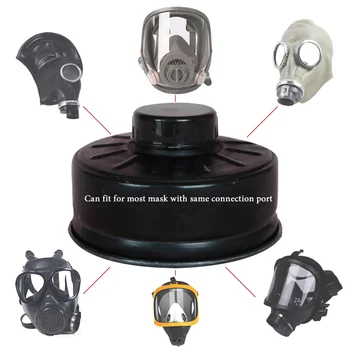 Legierung Level 2 Schwarz 40MM Interface Organische Ammoniak-Säure Gas Filter Patrone Ersetzt Filter Schützen die Sicherheit Für MF14 Maske