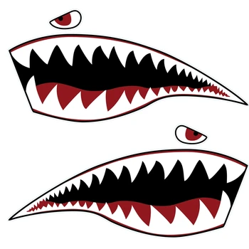 NEUE Wasserdichte PVC Decal Shark Zähne für Kajak Boot Auto LKW Aufkleber