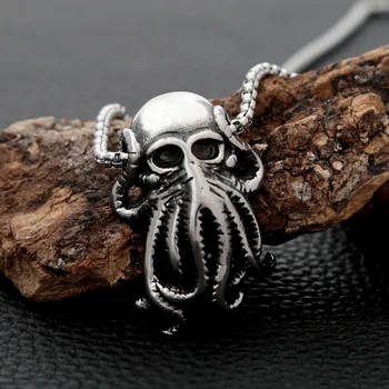 Mode Octopus Anhänger Halskette Edelstahl Cthulhu-Mythologie-Sea-Monster-Halskette für Männer Frauen Punk Schmuck Dropshipping