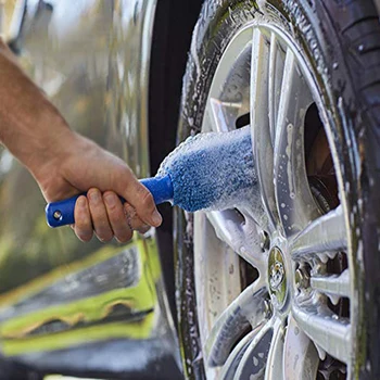 Auto Waschen Tragbare Mikrofaser Rad Reifen Felge Pinsel Auto Rad Waschen Reinigung Auto mit Kunststoff Griff Auto Waschen Reiniger Werkzeuge