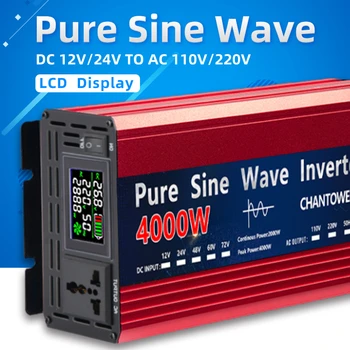 Pure Sine Wave Inverter 12V 220V 24/48V Zu AC 110V/220V 2200W 3000W 4000W Portable Power Spannung Konverter Auto Solar Inverter